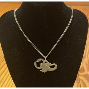Unisex Scorpion Pendant Necklace Link Metal Chain for Everyday 18" Nice
